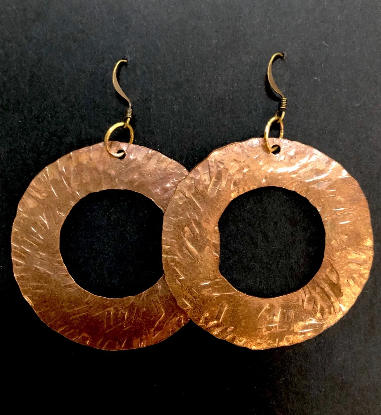 Copper retro hoops