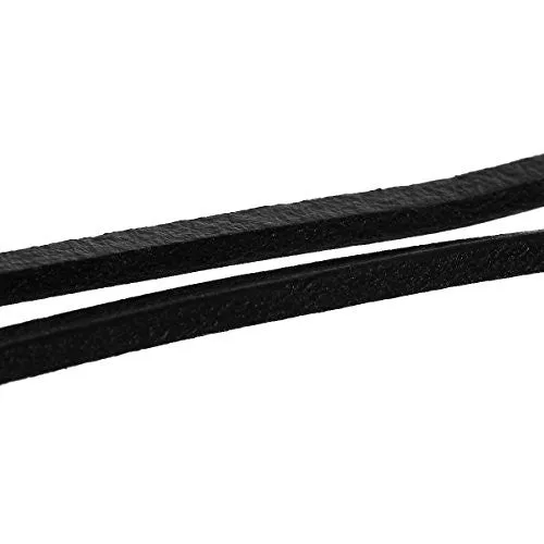Cowhide Leather Bracelet Black Cord End Clasp 79cm(31 1/8")