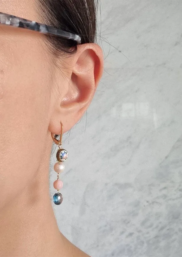 cute as a button antique earrings