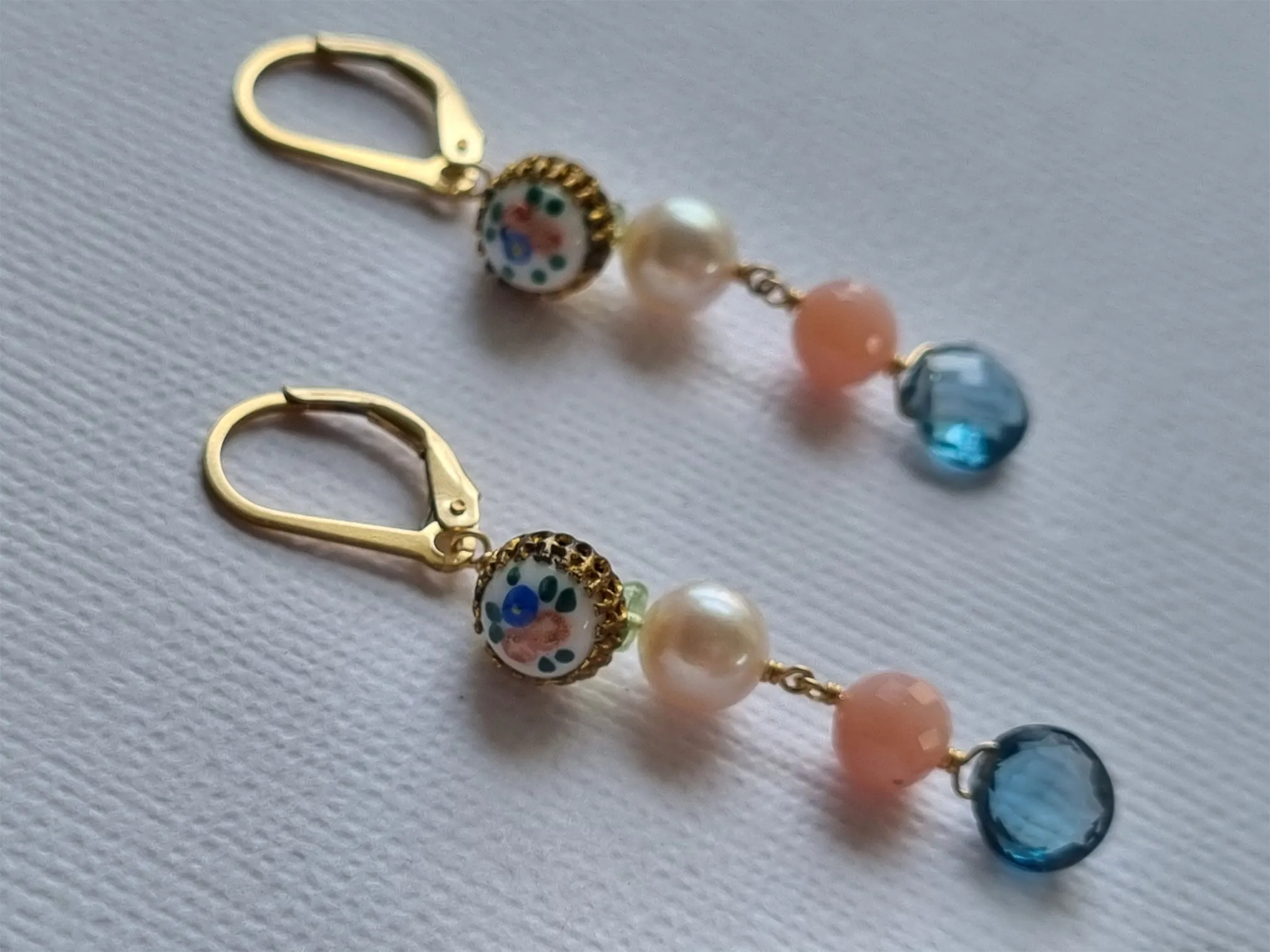 cute as a button antique earrings