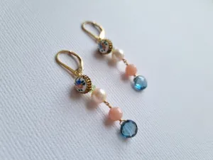 cute as a button antique earrings