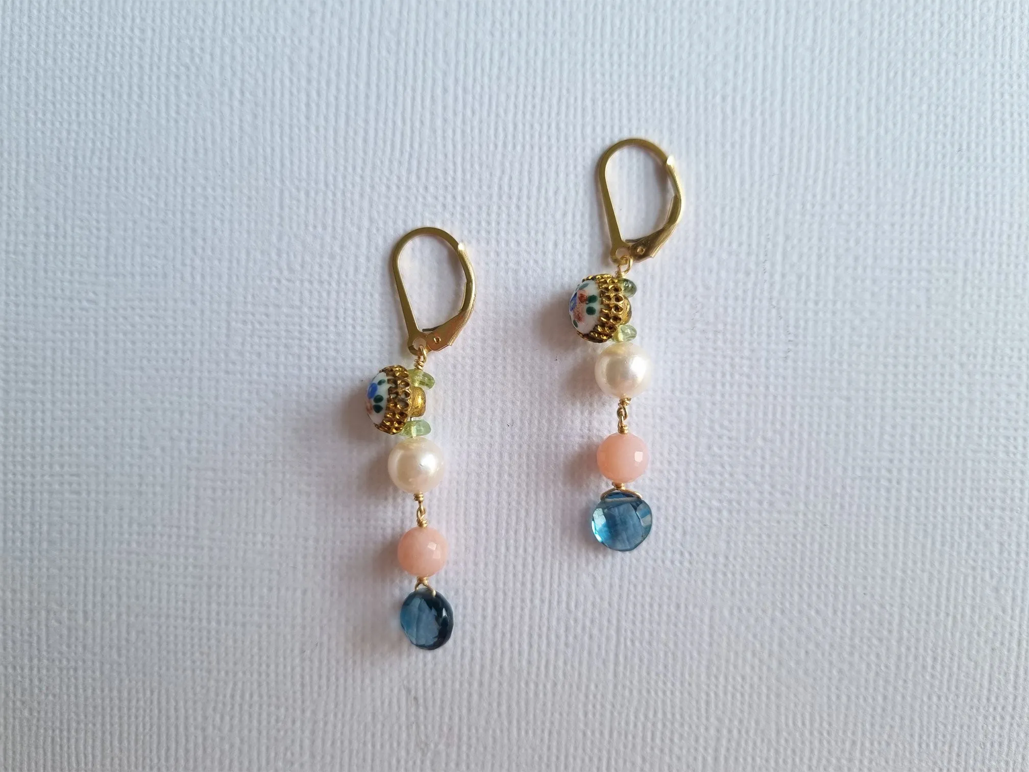 cute as a button antique earrings