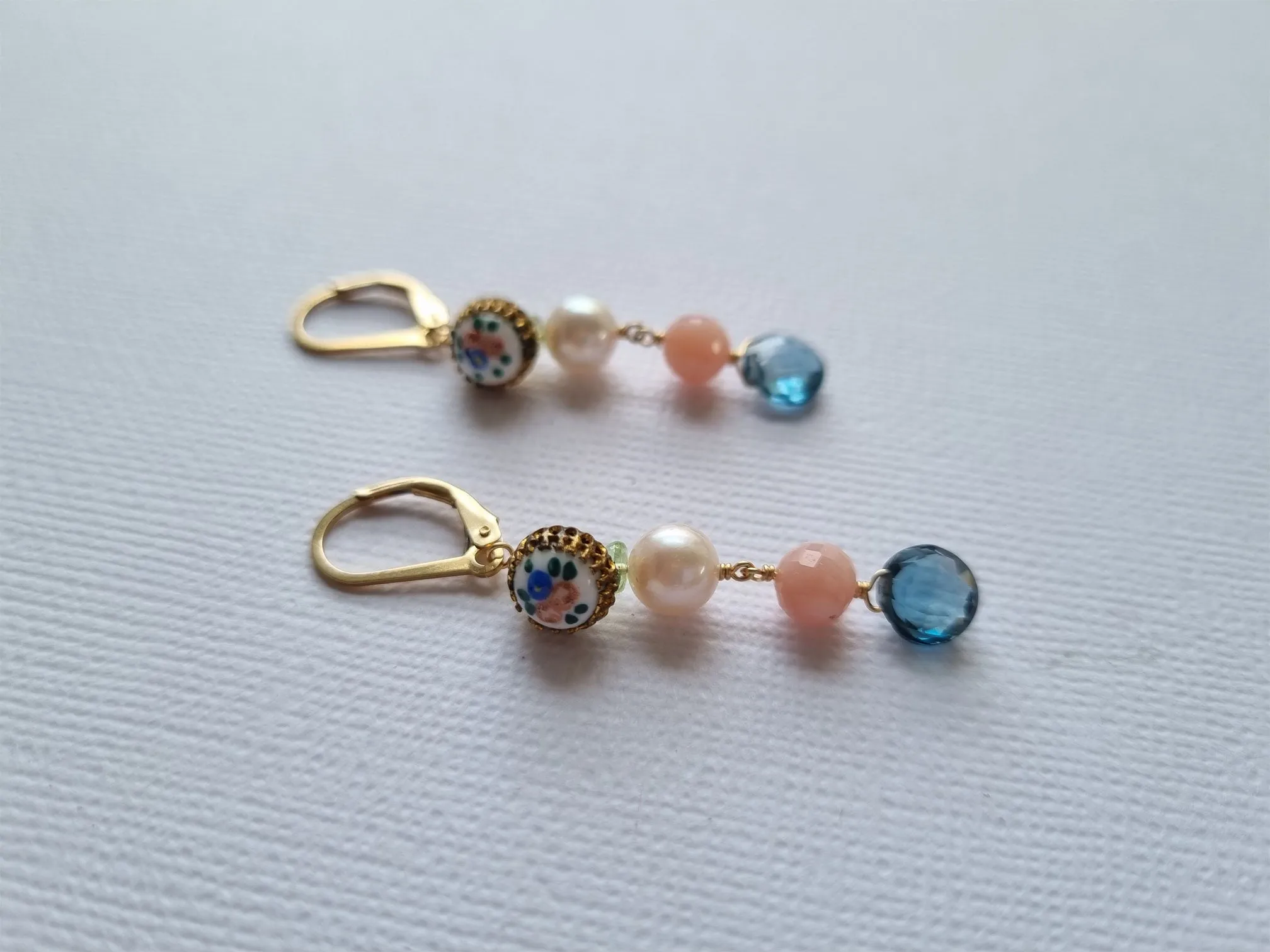 cute as a button antique earrings