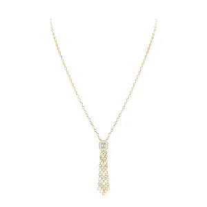 D-Vibes Tassel 18K Yellow Gold Diamond Necklace