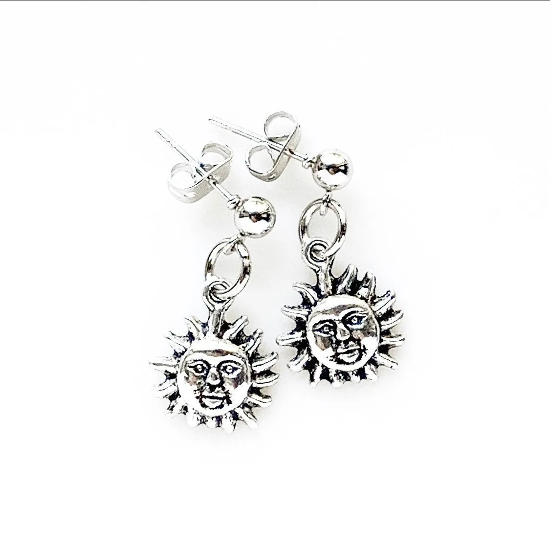 Dangly Sun Stud Earrings