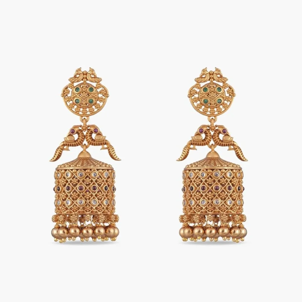 Dhvani Antique Jhumka Earrings