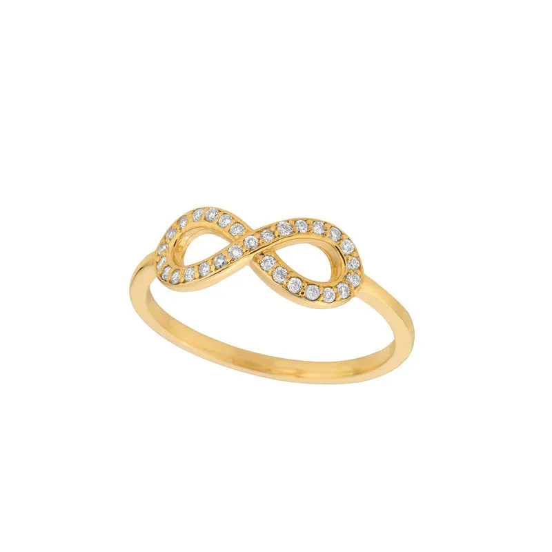 DIAMOND INFINITY RING 14K GOLD (0.15 CTW)