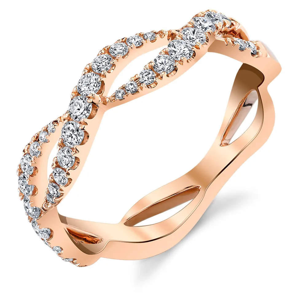 Diamond Waves Infinity Ring