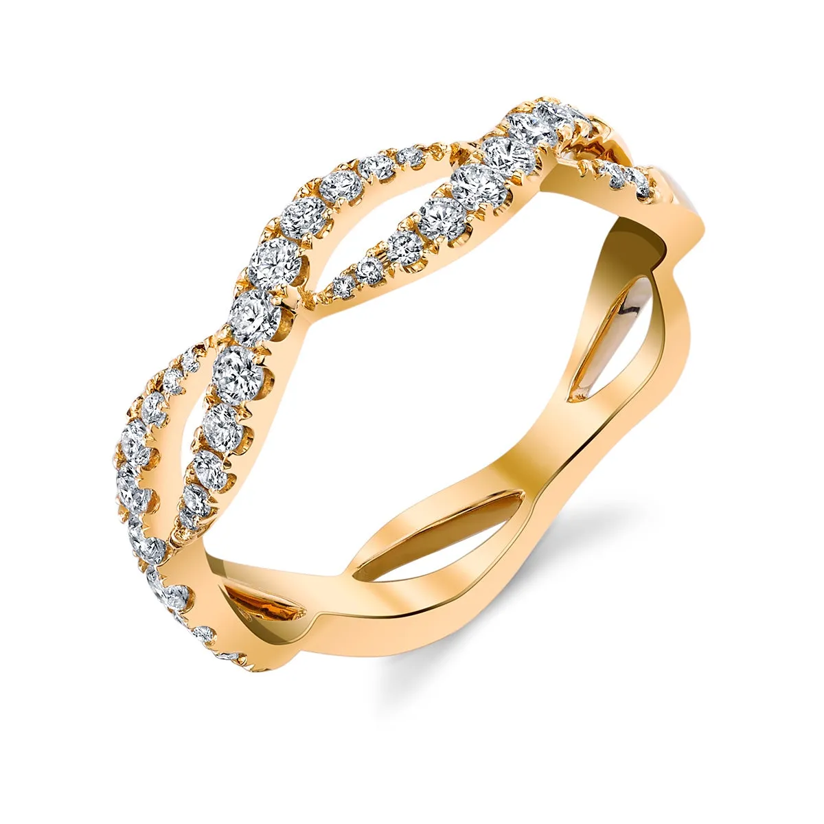 Diamond Waves Infinity Ring