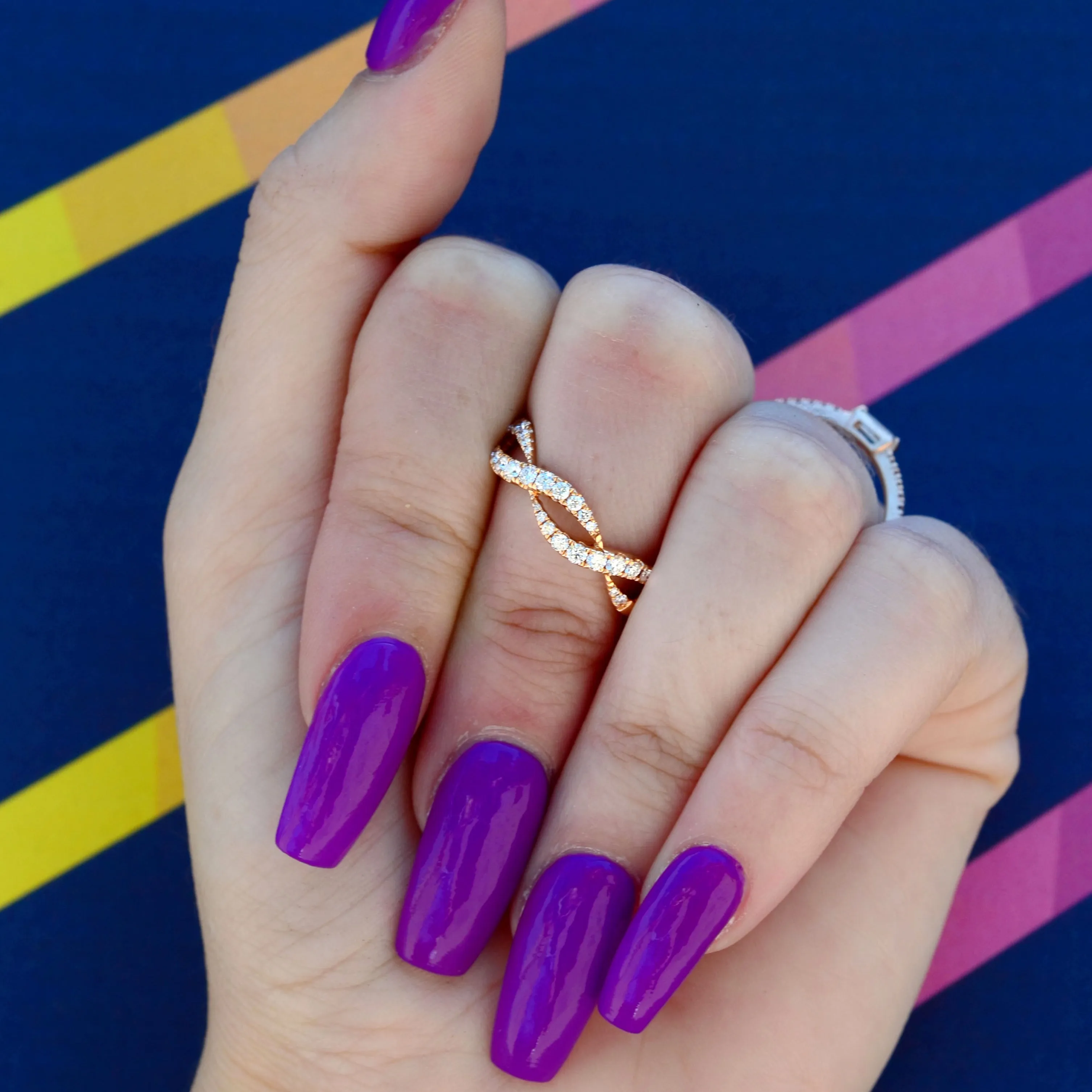 Diamond Waves Infinity Ring