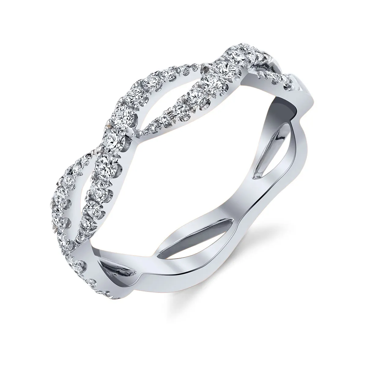 Diamond Waves Infinity Ring