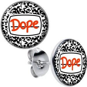 Dope Composition Notebook Stud Earrings