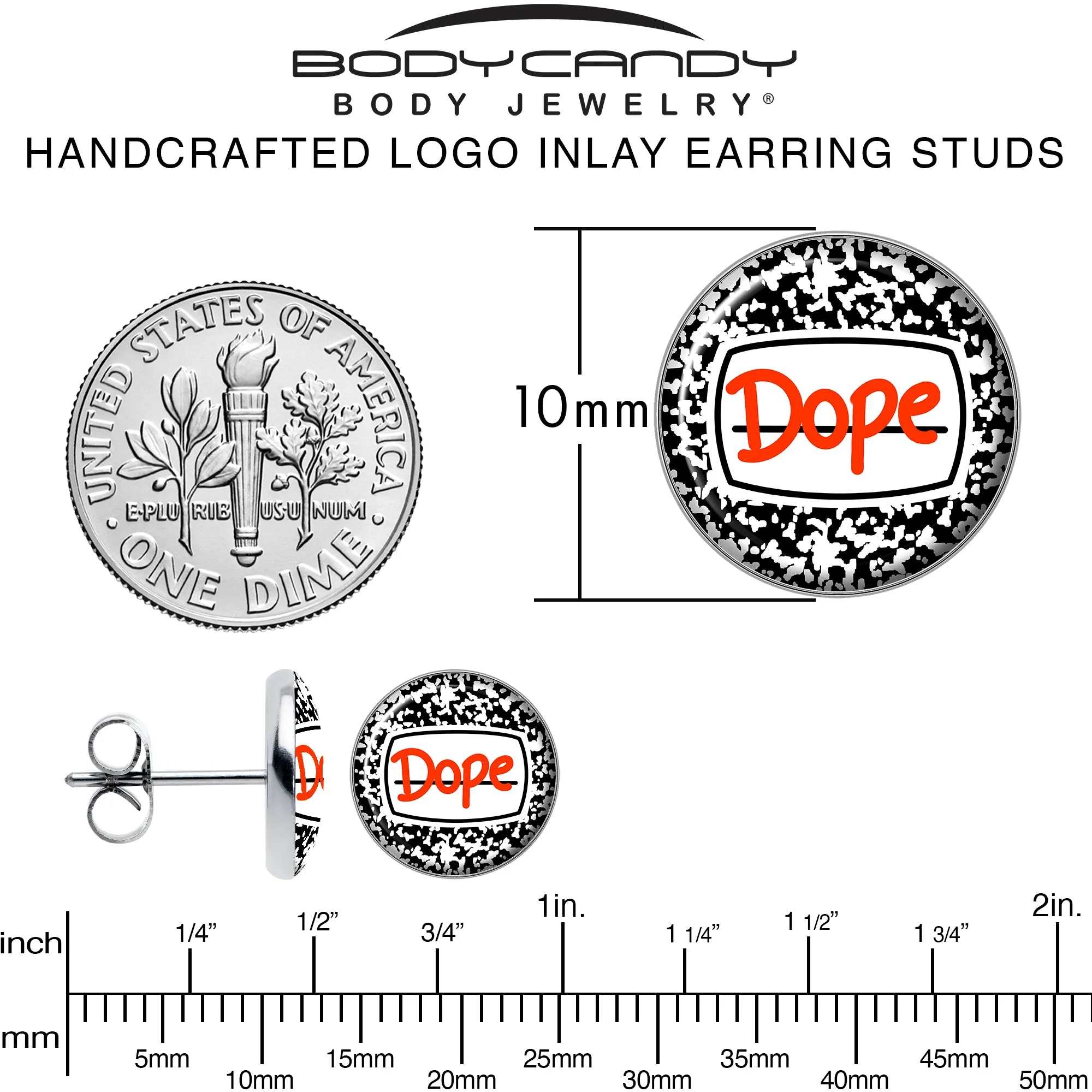 Dope Composition Notebook Stud Earrings