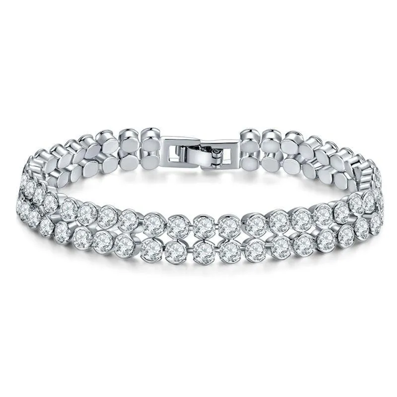 Double Row silver bracelet
