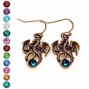 Dragon Birthstone Earrings