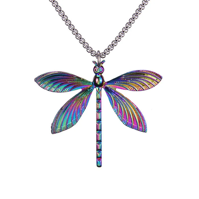 Dragonfly Earrings Insect Pattern Retro Necklace Creative Jewelry