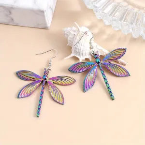 Dragonfly Earrings Insect Pattern Retro Necklace Creative Jewelry