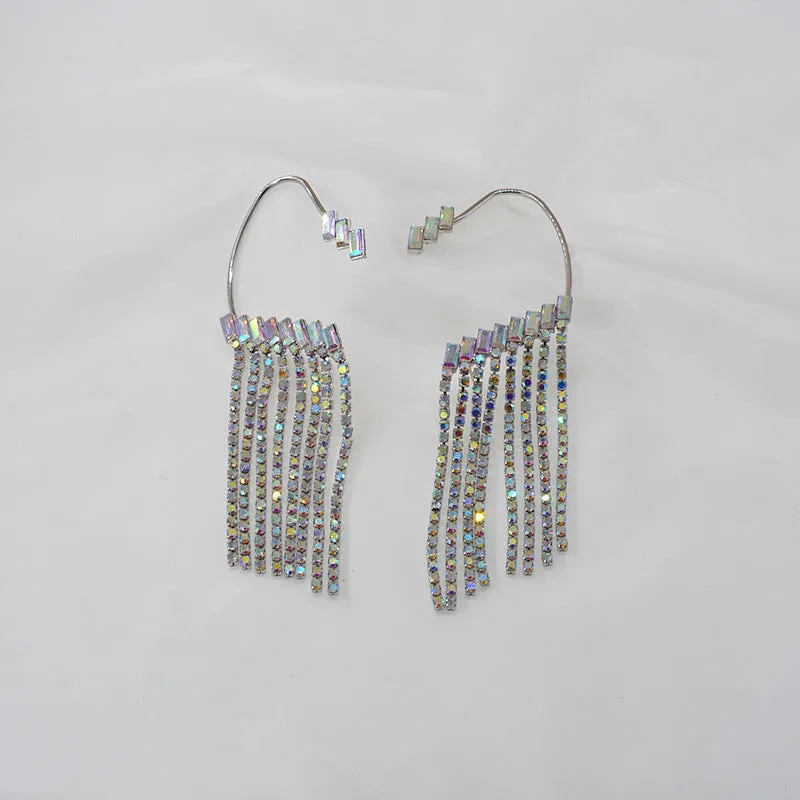 Earrings Long Earrings Rhinestone Tassel Earrings Women
