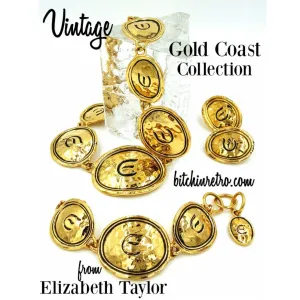 Elizabeth Taylor for Avon Vintage "Gold Coast Collection" Jewelry Set
