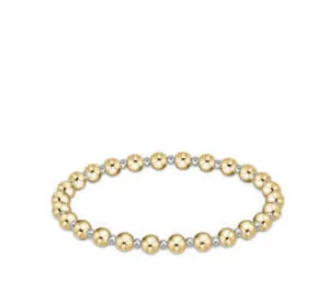 Enewton Extends- Classic Grateful Pattern 5MM bead Bracelet - Mixed Metal