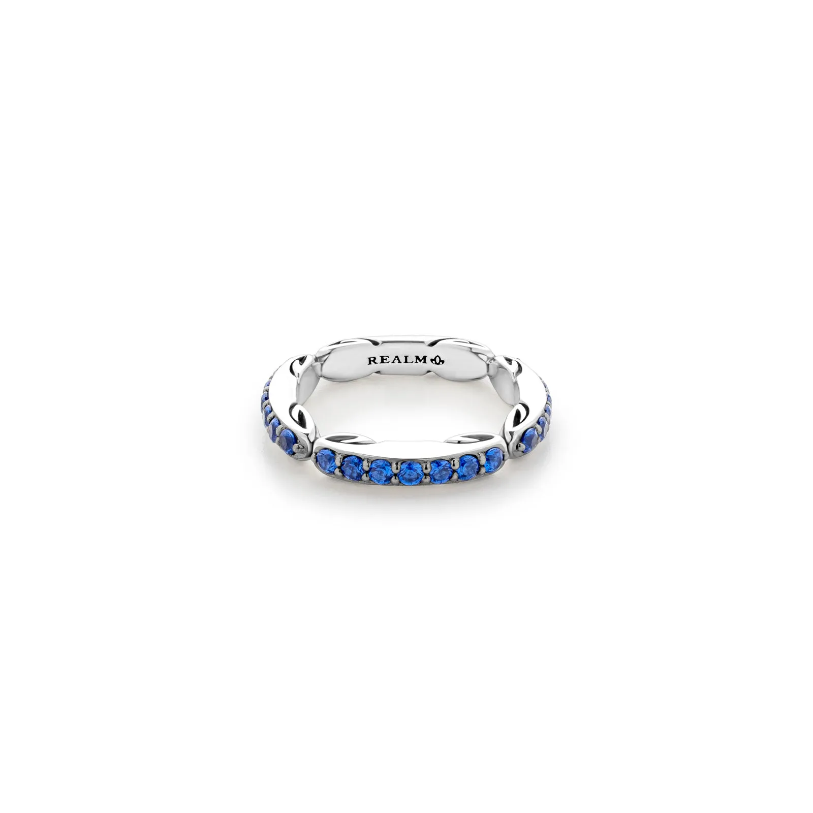Ever Pavé Stack Ring 3.25mm - Sterling Silver   CZ Azure