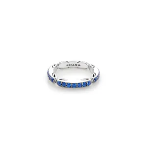 Ever Pavé Stack Ring 3.25mm - Sterling Silver   CZ Azure