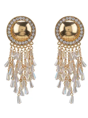 Exaggerated Earrings High-grade Alloy Diamond Stud Earrings Original Retro Tassel Earrings