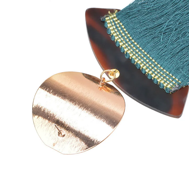 Exaggerated Retro Tassel Earrings Fashion Geometric Alloy Earrings