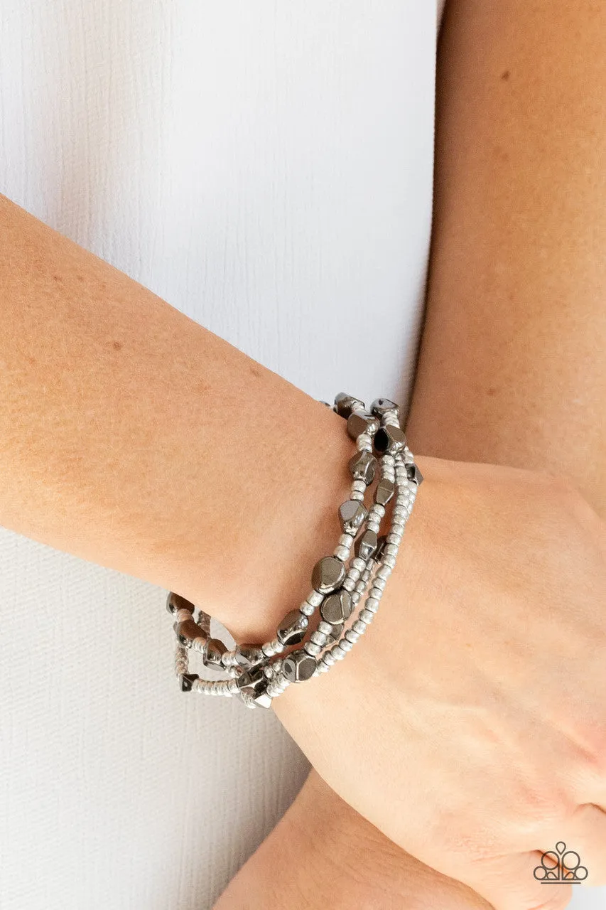 Fashionably Faceted Multi Paparazzi Bracelet