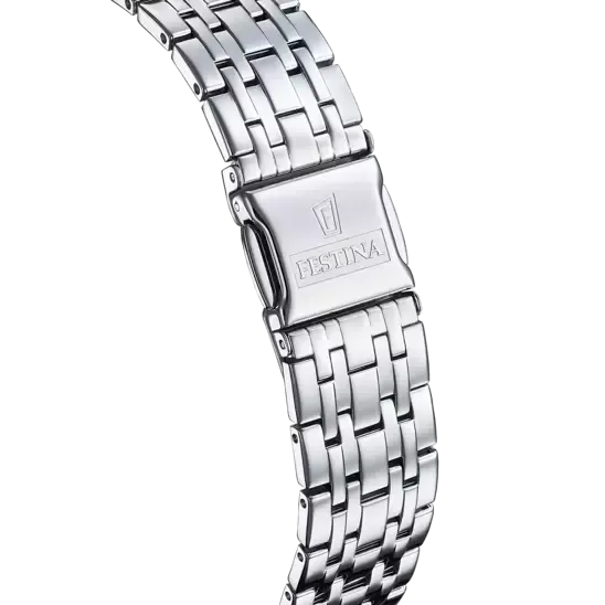Festina Swiss Made Gents White Dial Stainless Steel Watch 