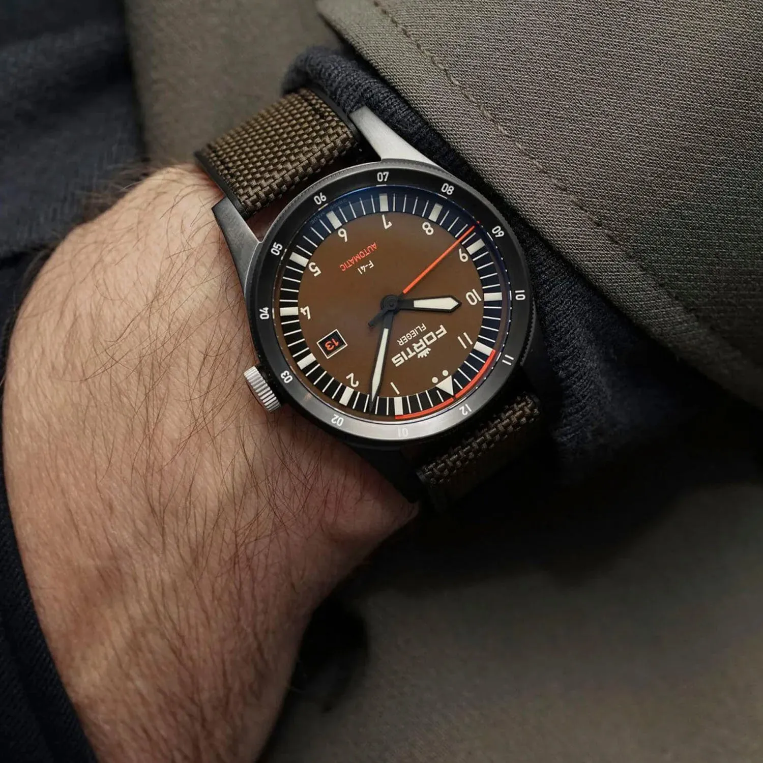 Fortis Flieger F-41 WERK 7 Tactical Green Limited Edition Automatic – F4220031