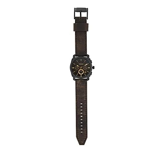 Fossil Men's Machine Quartz Chronograph Watch Set - Black/Dark Brown