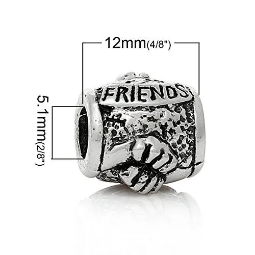 Friends Bead Compatible for Most European Snake Chain Bracelet