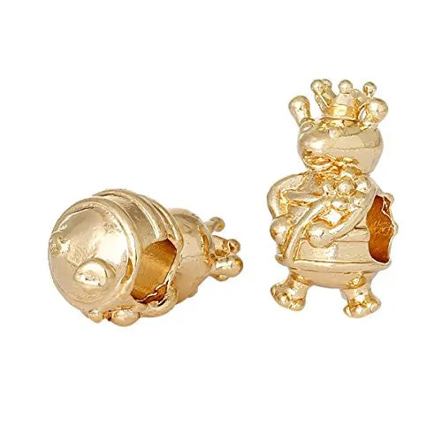Frog Prince European Bead Compatible for Most European Snake Chain Bracelet