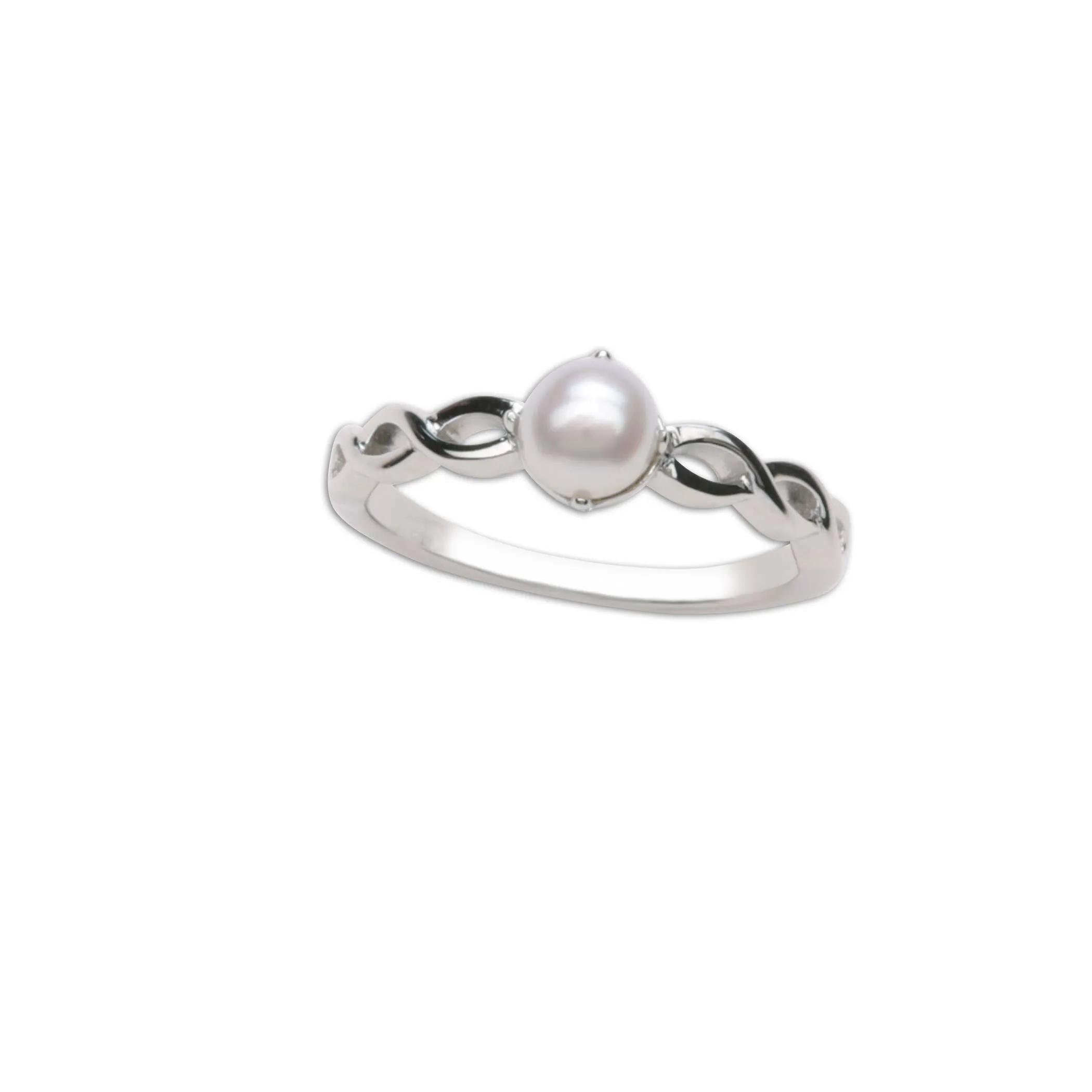 Girls Sterling Silver Freshwater Pearl Baby Ring for Kids - Size 3