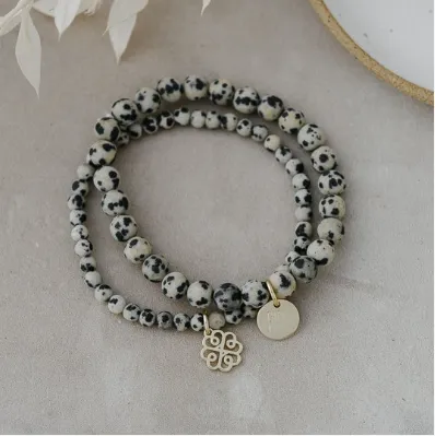 Glee Jewelry - Stackem Up Bracelets | Dalmation Jasper