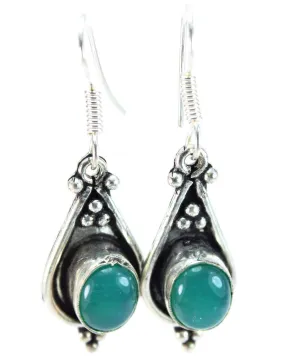 Glowing Green Boho Earrings