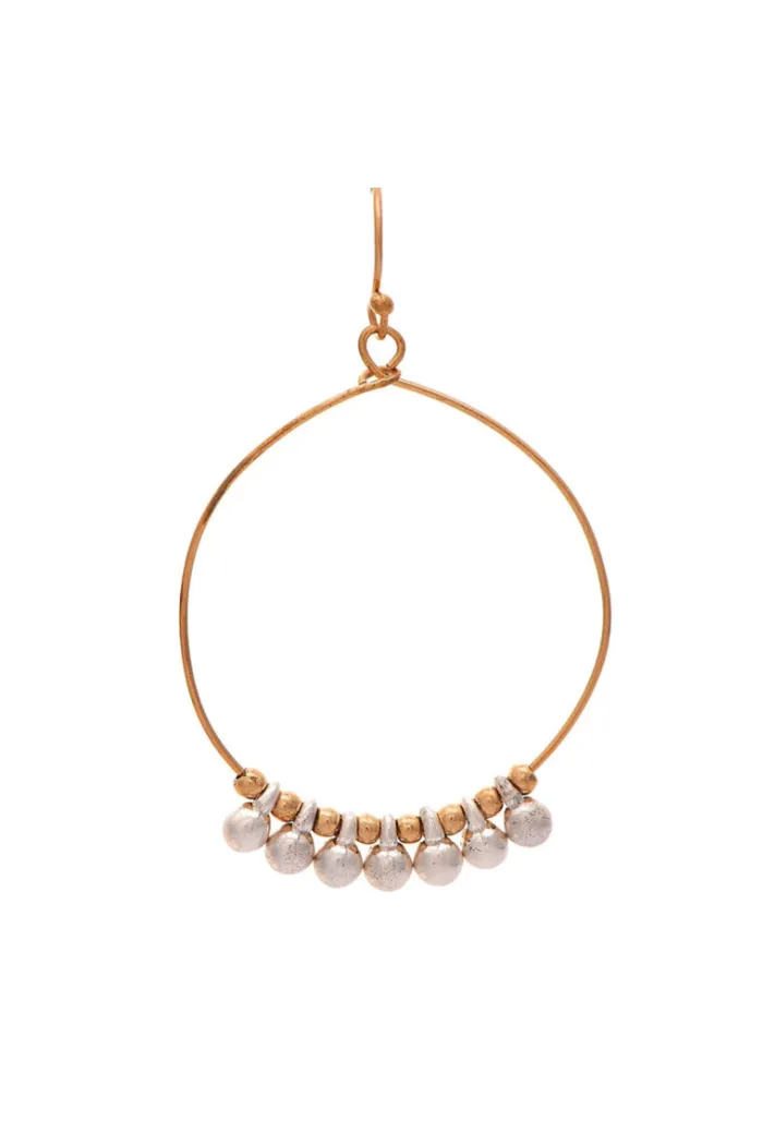 Gold Circle Fringe Earrings
