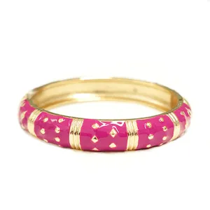 GOLD FUCHSIA BRACELET  #SA9748-12_FUSCHIA (QE7)