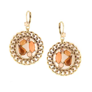GOLD MIX CRYSTAL EARRINGS #277BR3201 (7B5/6A4)