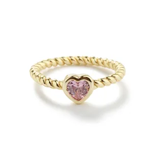 Gold-Plated Twist Band Ring