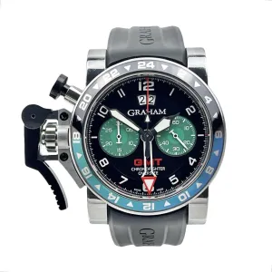 Graham Chronofighter Oversized GMT 47mm Automatic Black Dial - Box And Papers