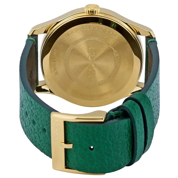 Gucci G-Timeless Green Leather Green Dial Quartz Unisex Watch - YA1264065