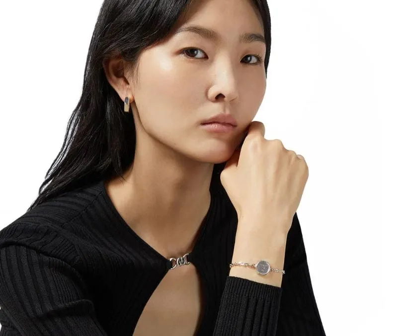 Gucci Silver Hexagon Trademark Bracelet