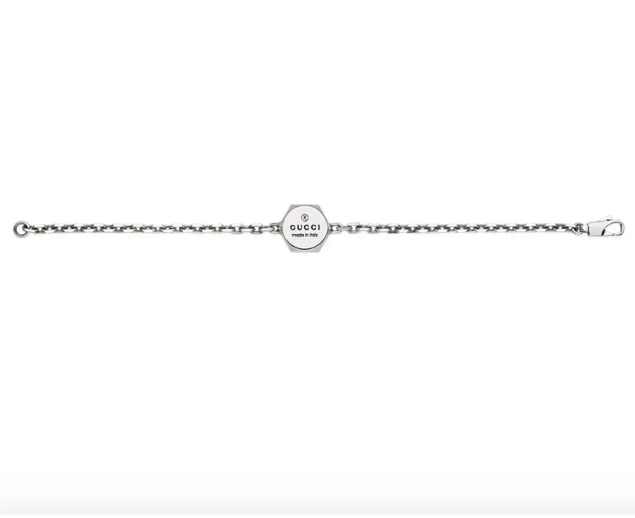 Gucci Silver Hexagon Trademark Bracelet