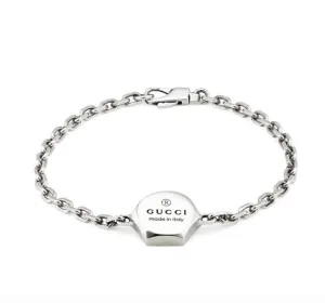 Gucci Silver Hexagon Trademark Bracelet