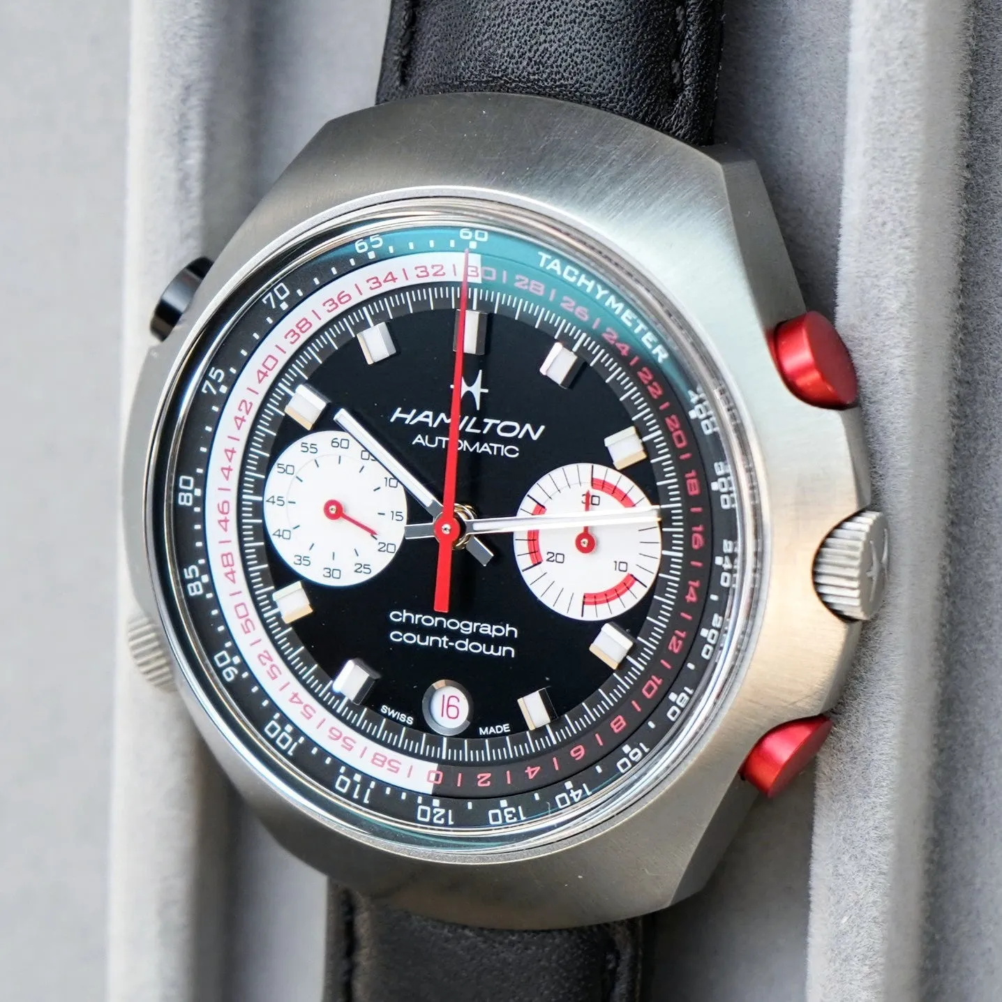 HAMILTON American Classic Chrono-Matic 50 Watch H516160 Limited Edition Automatic Wristwatch - ALL Original Box & Papers!