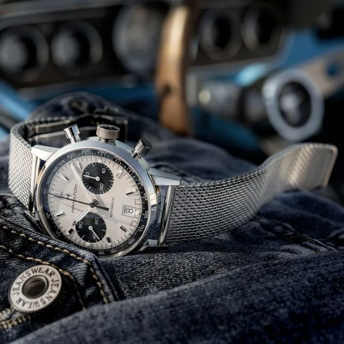 Hamilton American Classic Intra-Matic Auto Chrono on Mesh Bracelet