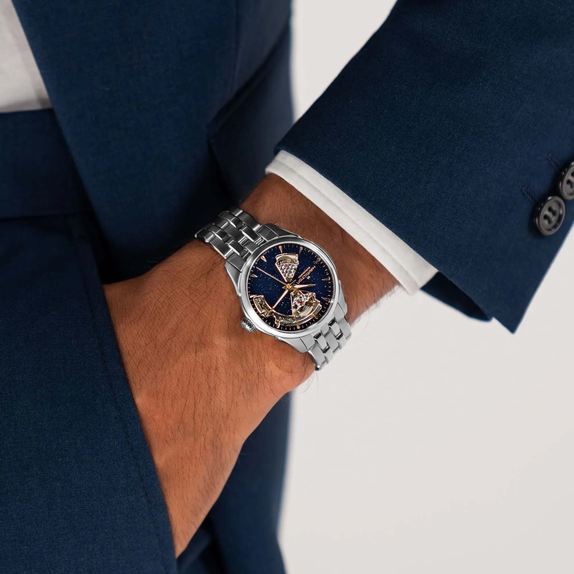 Hamilton Jazzmaster Open Heart Lady Auto 36mm -Blue