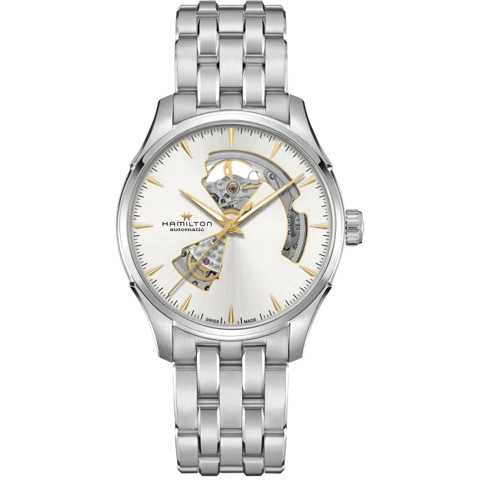 Hamilton Jazzmaster Open Heart Silver Auto on Bracelet 40mm